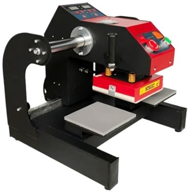 QAXRZCUCD Presse À Transfert Thermique, Machine Gaufrer Double Station, Imprimante D'étiquettes Pneumatique Marquage Chaud 3030, Outil De Gaufrage Feuille for Logo Emplacement PréCis(10x20CM)