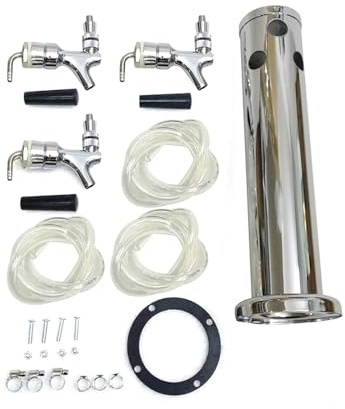 Spillatrice Birra Triplo rubinetto in acciaio inossidabile a 3 rubinetti for birra alla spina, bar a torre, casa for Kegerator per Bar
