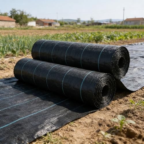 RCYONGQ Telo Pacciamatura Permeabile all'Acqua, Stabilizzazione UV Telo per Pacciamatura Barriere Contro Le Erbe Infestanti per Patio, Aiuole, Erba Artificiale, Prato, Vialetto(2x5m)