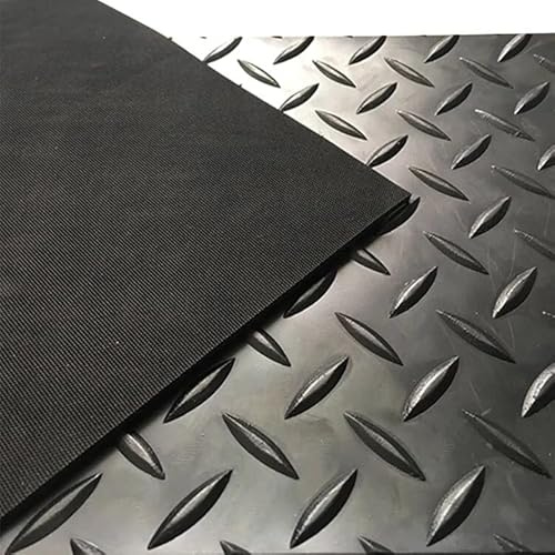 2m x 1.5m | Checker Plate Rubber Garage Flooring Matting | 8 Sizes to Choose from on This Listing | 3mm Thick Floor Mat | A Grade | 6ft 6 x 4ft 9 | 72 x 57 Inches | 200cm x 150cm