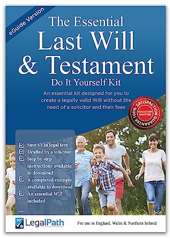 Essential Will Kit mit eGuide – Last Will und Testament (Do It Yourself Will Kit UK) – einfach zu vervollständigen und enthält herunterladbare umfassende Anleitung von LegalPath®
