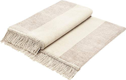 biederlack Sessel- und Sofaschoner Cover Cotton Baumwollmischung Natur Größe 100x200 cm
