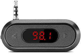 XTRONS Wireless FM Transmitter Mini AUX Adapter mit 3,5 mm Buchse kabellos