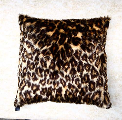 Leopard Faux Fur Cushion Cover ~ Handmade