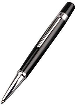 Ocobudbxw stylos à Bille de Luxe Mini Stylo à Bille en métal Rouleau 1.0mm Encre Noire Fournitures Scolaires de Commerce