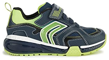 Geox J Bayonyc Boy A, Sneakers Bambini e ragazzi, Blu/Verde (Navy/Lime 9999), 31 EU