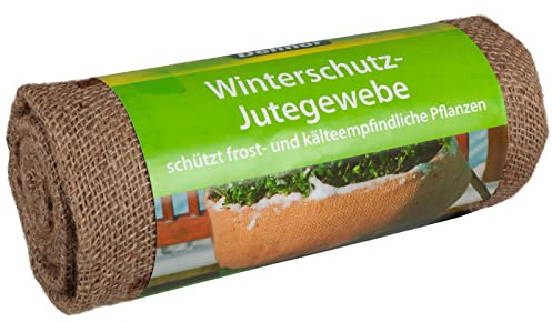 Dehner Winterschutz mit Dekor, Jute-Gewebesack, ca. 300 x 105 cm, braun