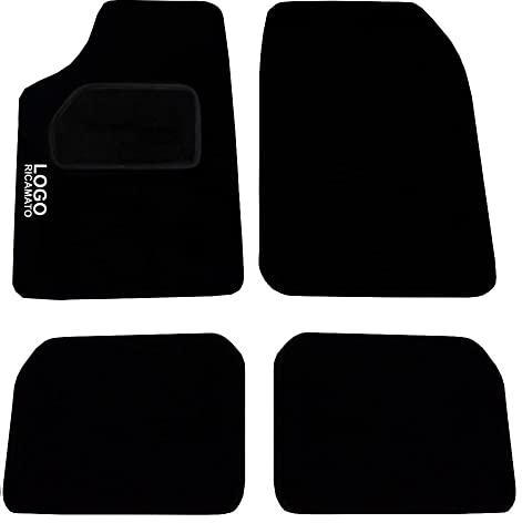 Auto Accessori Lupex - Kit de Tapis de Voiture Compatible pour Twingo série 1 avec Logo brodé. Personnalisé et avec Talonnette Ensemble de Tapis de déchirure réglables en Moquette Avant et arrière.