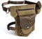 Le'aokuu Herren Canvas und Echtleder Wasserdichte Hüfttasche Umhängetasche Brusttasche Bauchtasche Hüfttasche Taschen Gürteltasche 211-8 (Braun)
