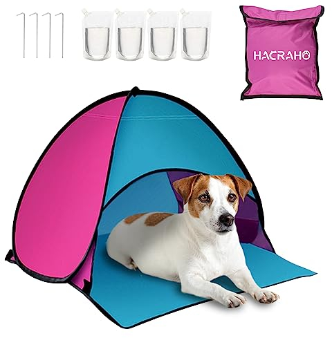 HACRAHO Strand Sonnenschutz, 1 Pack Automatisches Strandzelt Wasserdichtes Strandzelt Sonnenschutz für Outdoor Camping Picknick, Pink