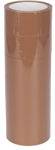verpacking PP-Klebeband 50 mm x 66 m Braun [Ausführung, Farbe & Stückzahl wählbar] extra leise abrollend Paketklebeband Packband Verpackungsklebeband 6 Rollen
