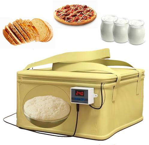 Molgayol Banneton Panier Boîte avec Chauffage, Étuve de Pâte Contrôle de la Température Pliable Banneton pour Pain et Pâte, Yogurt, Natto Fermentation Baskets