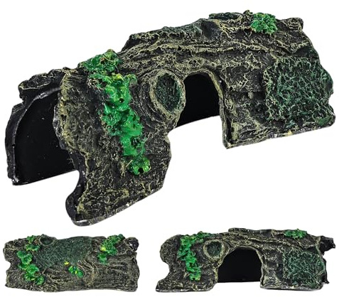 Nizirioo Decorazione per Acquario Grande - Tronco d'Albero Cavo in Poliresina, Paesaggio Acquatico, Accessori in Resina