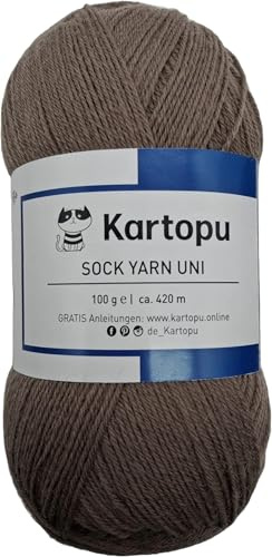 Sockenwolle 4 fädig uni/Farbauswahl 100gr einfarbige Strumpfwolle / 420m LL – 100gr / filzfrei/Ökotexzertifiziert (grün)