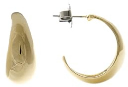 LUXENTER Pendientes para Mujer en Aleación de Metal Color Dorado Acabado en Oro Amarillo de 18k Diámetro 19 mm Modelo Elfay