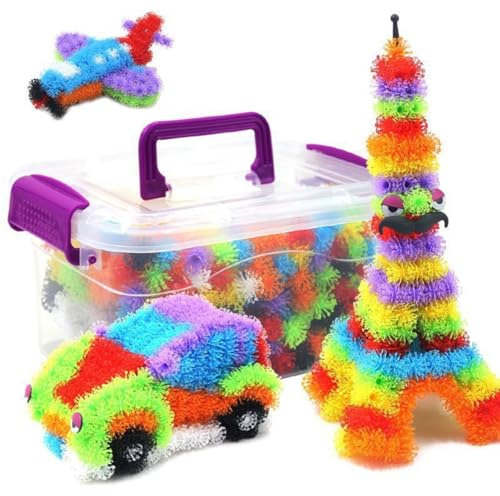 BSTCAR Konstruktion Spielzeug Set DIY Thorn Balls Bulk Building Blocks Educational Toy Building Kit Spielzeug Kinder über 3 Jahre alt (400 Kapseln)