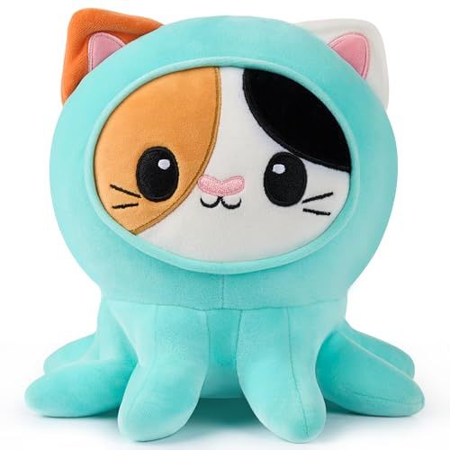 JOYIN Kuscheltie Oktopus 26 x 17 x 17cm Plüschkissen Plüschtier Ausgestopftes Tier Spielzeug Kuschelkissen Geschenk Plüschkissen über für Kinder Jungen Mädchen 3 Jahren