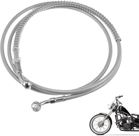 Tuyau de frein de moto, lignes de frein de moto | Tuyau de ligne d'embrayage de 110 cm, remplacement de tuyau de frein en acier inoxydable, tube d'embrayage en acier, câble de frein