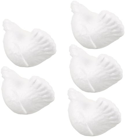SEWACC 5stücke Hühnerdeko Aus Schaumstoff Dekoratives Huhn Für Festival Simuliertes Huhn-Ornament Hühnerstatue Für Party Leeres Hühner-dekor Rustikales Bauernhaus-Stil-Accessoire