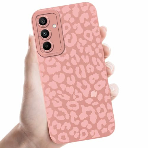 Coalbooliy Fodral för Samsung Galaxy S21 FE(5G) 6,4 tum, Mobil Rosa Silikon Mjukt Telefonfodral Aesthetiskt Leopardmönster Mönster Mönster Kamera Skydd Stötsäker Skyddsfodral, 07