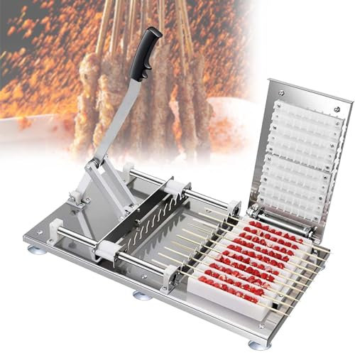 Machine à brochettes en acier inoxydable, design rapide à porter pour un barbecue facile, parfait pour les fêtes à la maison et le camping en plein air