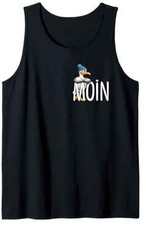 MOIN! Lustige Nordsee Möwe Ostsee Nordischer Gruß Tank Top