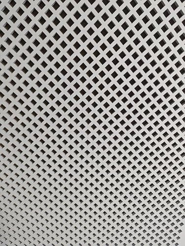 Radiator Cabinet Wall Decorative Screening-Grille- Perforated 3mm Thick Diamond MDF Panel (Size 1200mm x620mm) D5 Pattern Primed White