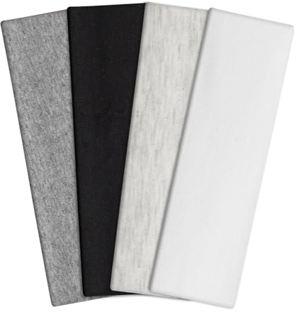 Sports Headbands for Running Yoga, Soft Cotton Sweat Band for Gym Workout Non Slip Hair Bands