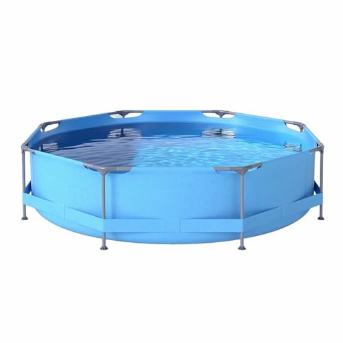 RELAX4LIFE Piscina per Famiglie di Grande Capacità 4383 L con Struttura Metallica, Pompa di Filtrazione, Parete a 3 Strati, per 2-3 Adulti, Installazione senza Attrezzi (4383 L)