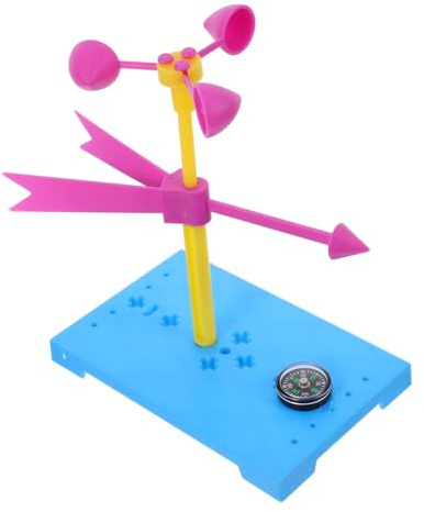 HIAKDOFT DIY Wind Vane Science Experiment Kit for Students Educational Weather Vane Model with Plastic Parts Stem Building Enhancing Creativity and Problem Solving Skills Random Color