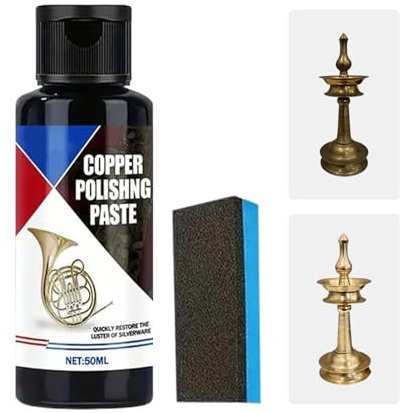 Krmoau Nettoyant anti-rayures, nettoyant pour laiton, nettoyant pour bronzage et polissage pour aluminium, chrome, argenterie, montres, pièces de monnaie, appareils de cuisson