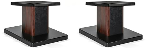 FREEAMG 2er-Pack Holz-Lautsprecherständer mit Sand Füllbarer Design, Boxenständer Holz für Satelliten Regallautsprecher, Tragkraft bis zu 50 KG, Universal-Desktop-Lautsprecherständer (15CM)