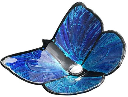 ZYCDP Aufsatzwaschbecken Glas Gehärtetem Glaswaschbecken 570 X 450 X 155 mm Ohne Hahnloch Blau