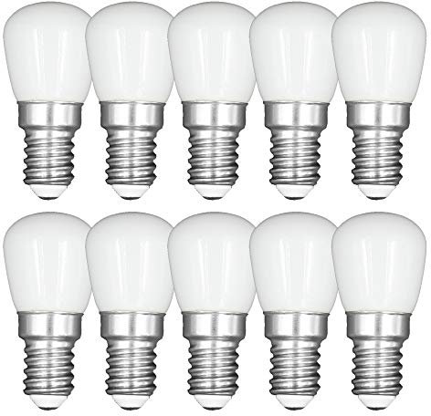 WULUN 10 paquetes de bombillas LED E14 3w,AC 220-240v, electrodomésticos, refrigeradores, piezas de repuesto para campana extractora (Blanco frío)
