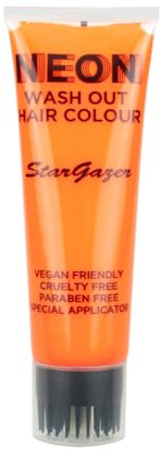 Stargazer Neon UV-Reactive Wash Out Hair Colour, Super Vibrant Colour, Orange
