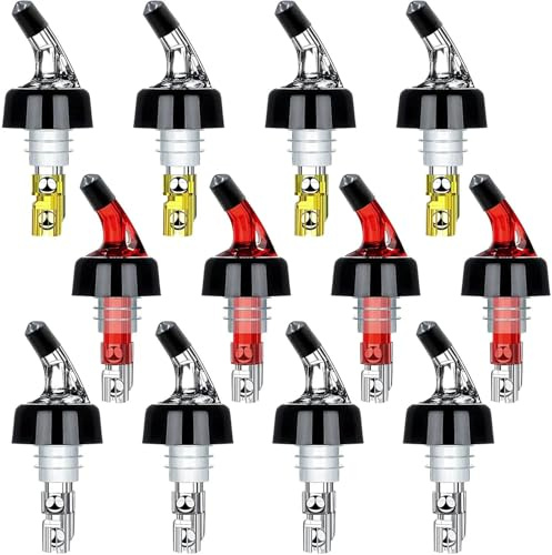 Automatic Measured Bottle Pourer - Quick Shot Spirit Measure Pourer Drinks Wine Cocktail Dispenser Home Bar Tools - 1oz/30ml (12 pack)