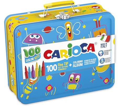 CARIOCA Joy - Rotuladores Escolares en Caja Metálica Premium