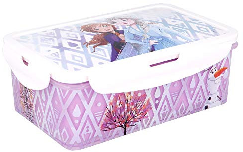 Stor Rectangular Container with Removable COMPARTMENTS 1190 ML Frozen II Elements, Multicoloured, Estándar