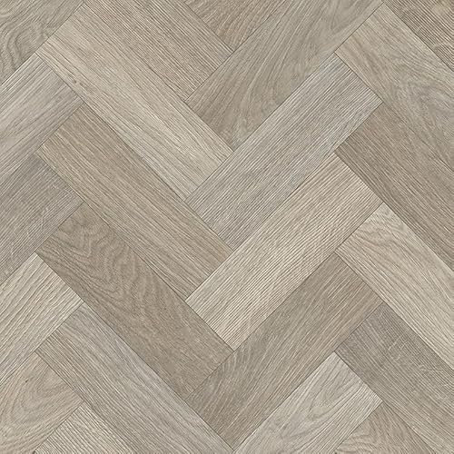 VINYL FLOORING UK Brown Non Slip Wood Effect Vinyl Flooring Roll For LivingRoom, DiningRoom, 2.0mm Thick Cushion Backed Vinyl Flooring Roll, Waterproof Lino Flooring-2m(6'7) X 1m(3'3)-2m²