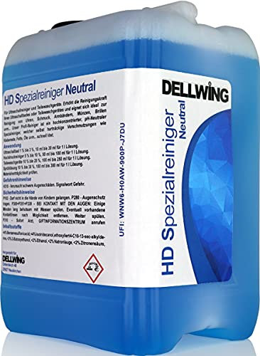 DELLWING HD Spezial 10L – Ultraschall Konzentrat zur Reinigung von Brillen, Schmuck, Gold, Münzen, Glas uvm. Löst auch hartnäckige Verschmutzungen