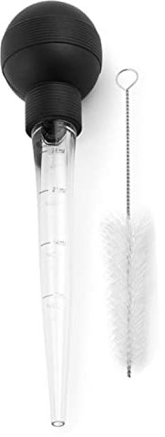 Turkey Baster Plastic Turkey Baster Cooking Set Turkey Oil Dropper with Brush Meat Baster Syringe for BBQ Grill Baking Kitchen Cooking