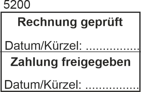 Kontierungsstempel - mit trodat printy Textstempel 4941 – Custom- 41x24 mm, Büro, Buchungsstempel, Firmenstempel