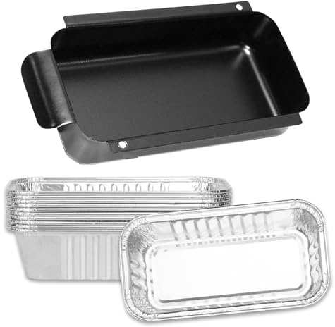 Kingsea Fettbecherfänger mit 12 Stück Aluminiumfolienbechern, Grill-Fettpfanne, kompatibel mit CharBroil 463365021, 46344802, 463655421, 463347519, 463347017, Teil: 9328812P06