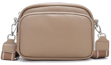 NICOLE & DORIS Ladies Crossbody Bags Small Cross Shoulder Bags Women Multi Pockets Satchel Bag Messenger Bag Fashion Phone Bags Travel Purse Bag Khaki