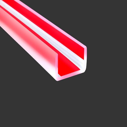 Kantenschutz aus Gummi, selbstklebender U-Kanal-Kantenschutz für Sperrholz und Glas, flexibler U-förmiger Kantenschutz, passend für 10 mm (3/8 Zoll), Länge 6 m (20 Fuß), Transparent