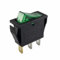 12V 16A 3-Pin Kippschalter Auto KFZ Wippschalter, Grün beleuchtet, EIN/AUS