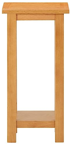 ULUYYUC Blumenhocker Balkon Tisch Betttisch Laptoptisch - Beistelltisch 27x24x55 cm Eiche Massivholz für Wohnbereich Garten Schlafzimmer Balkon