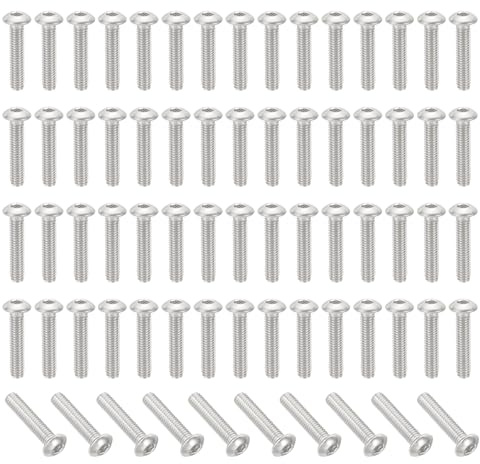 PATIKIL Tornillos de Cabeza Avellanada con Hexágono Interior M3-0.5x14mm, 100 Piezas de Acero Inoxidable 304 18-8 Tornillos de Cabeza Avellanada con Hexágono Interior Allen Tornillos