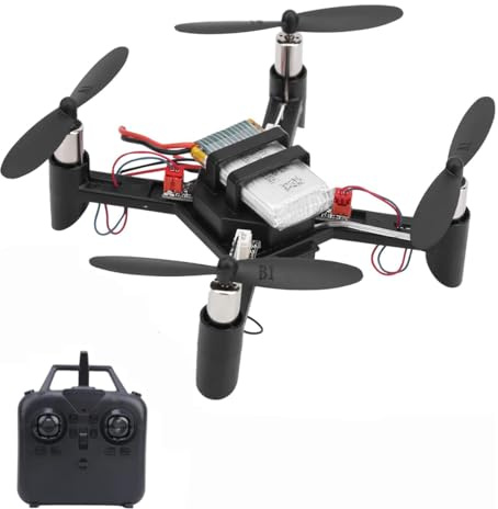 VOANZO Kit de Mini dron con Control Remoto, Mini cuadricóptero, Kit de Marco para dron con Control Remoto, Kit de Bricolaje para armar