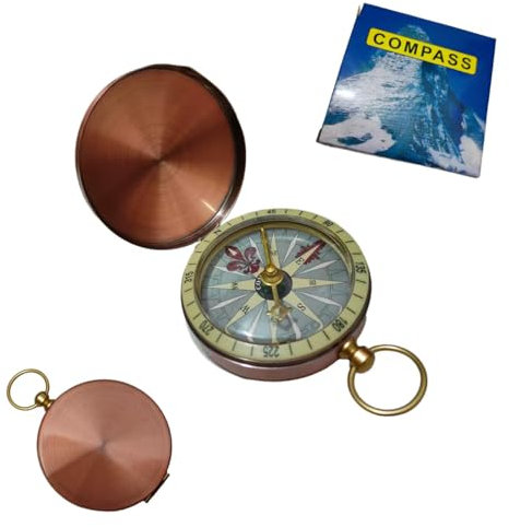 Tragbarer Kompass,kompass Outdoor, Taschenkompass, Vintage Taschenuhr Metall Kompass, für Campin Wandern auch Wandern
